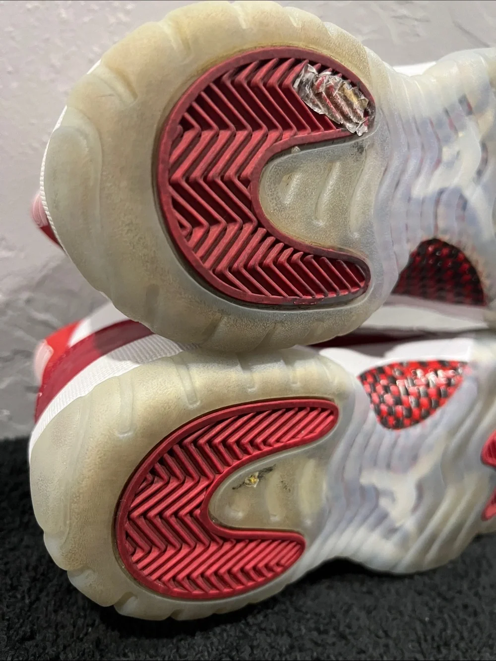 🔥🏀 NIKE AIR JORDAN 11 Retro High Patent Cherry Red White Big Kids Sz 6.5Y - EUC